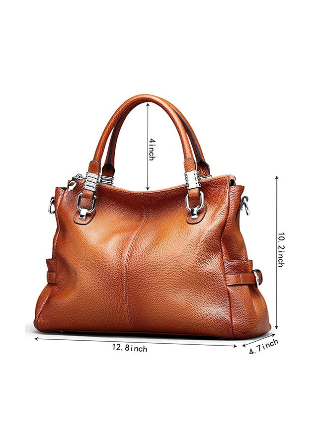 Generic - Vintage Genuine Leather Tote Bag Brown - Image 1