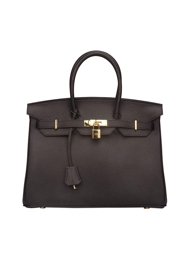 Generic Padlock Handbag With Gold Hardware Black  - Image 1