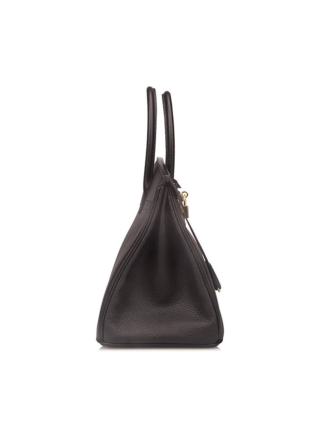 Generic Padlock Handbag With Gold Hardware Black  - Image 4