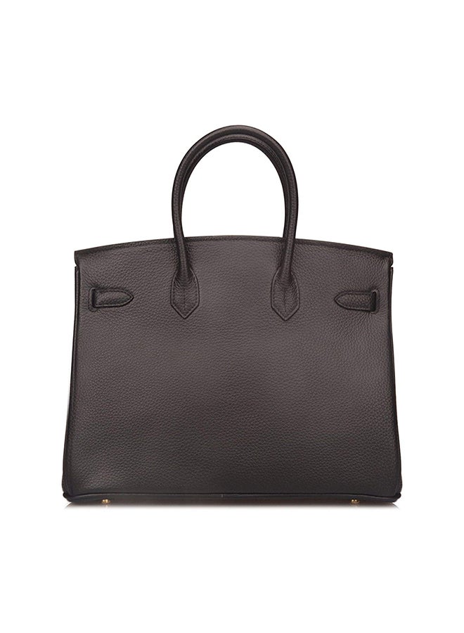Generic Padlock Handbag With Gold Hardware Black  - Image 3