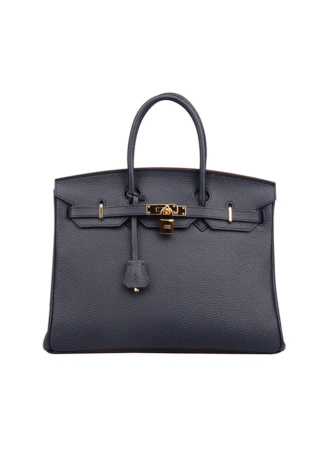 Generic - Padlock Handbag With Gold Hardware Black - Image 1