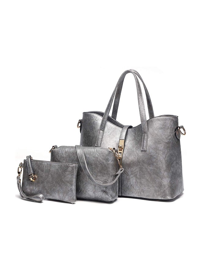 Generic - 3-Piece Handbag Set Grey - Image 1