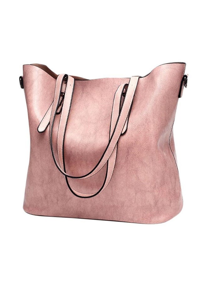 Leather Tote HandBag Pink  - Image 1
