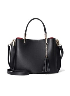 Genuine Leather Tote HandBag Black