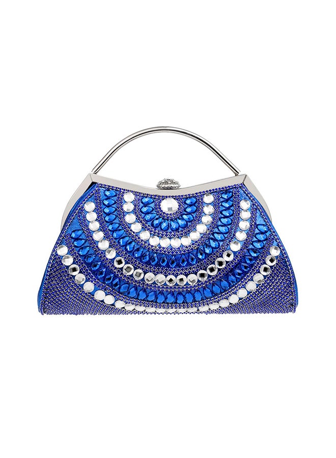 LisaAn - Stone Embellished Clutch Blue - Image 1