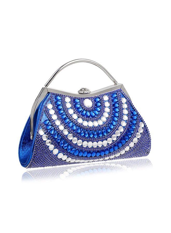 LisaAn - Stone Embellished Clutch Blue - Image 1