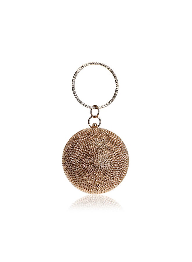 LisaAn - Stone Embellished Clutch Gold - Image 1