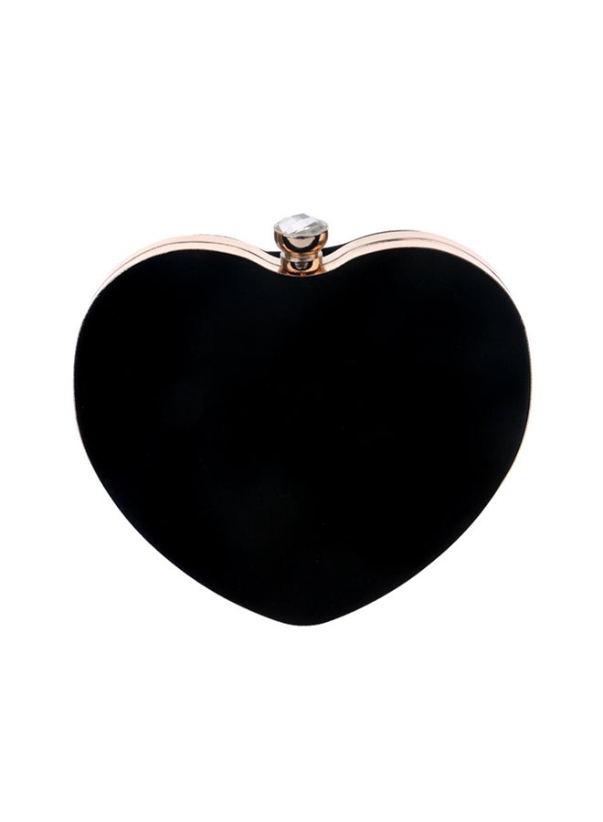 LisaAn Heart Shaped Clutch Black  - Image 1