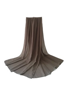 Cuts & Fits Crepe Chiffon Scarf Chocolate Brown  - Image 1