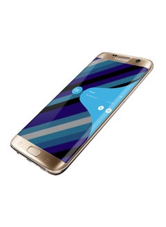 Tempered Glass Screen Protector For Samsung Galaxy S7 Edge Clear/Gold