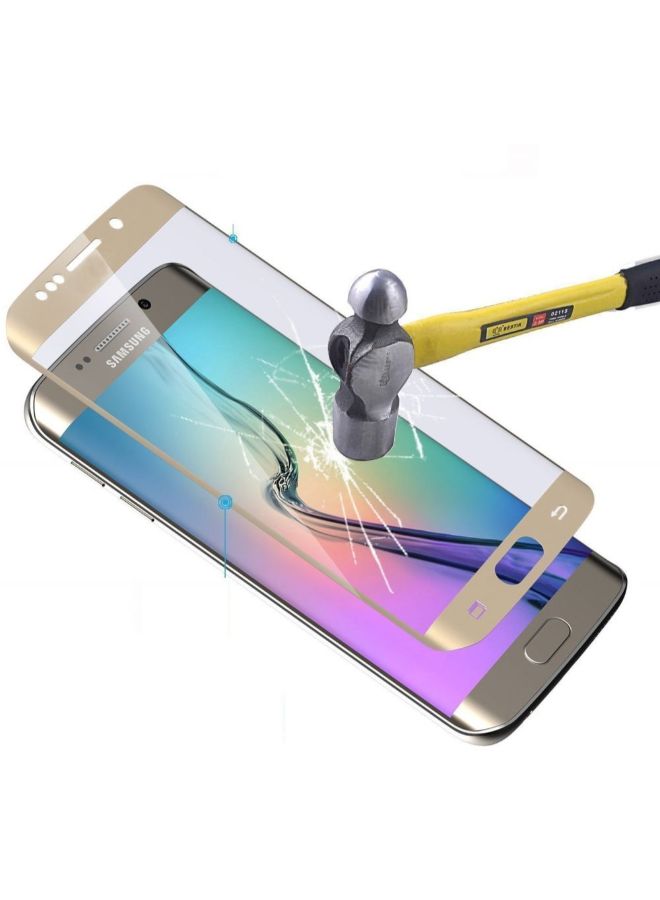 Generic - Tempered Glass Screen Protector For Samsung Galaxy S7 Edge Clear/Gold - Image 1