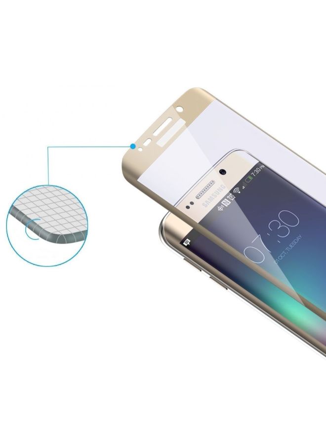 Generic - Tempered Glass Screen Protector For Samsung Galaxy S7 Edge Clear/Gold - Image 1