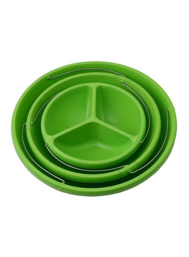 Sharpdo Three Layer Telescopic Folding Bowl Green 27.5x22.5x17.5cm - Image 2