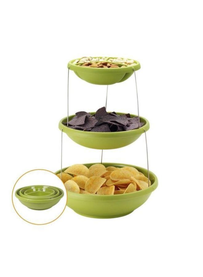Sharpdo Three Layer Telescopic Folding Bowl Green 27.5x22.5x17.5cm - Image 3