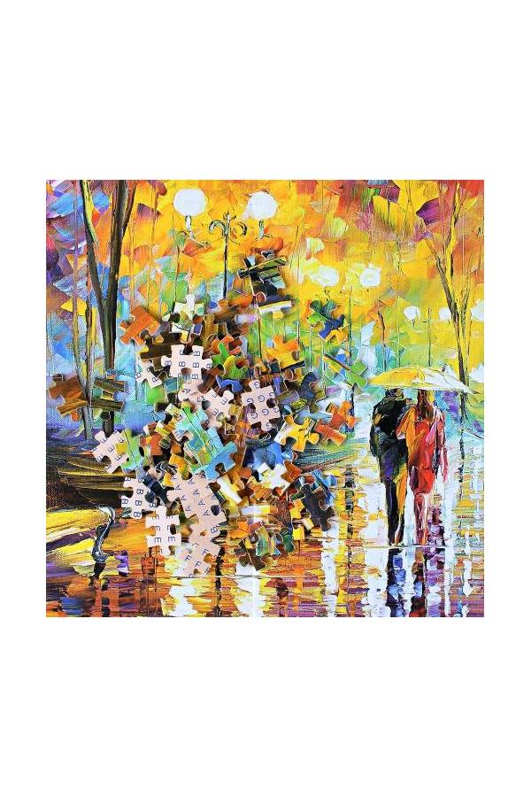 1000-Piece Rainy Night Walk Puzzle - Image 3