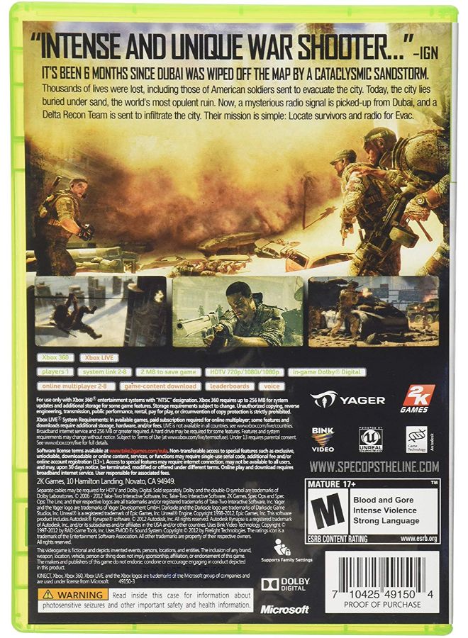 2K - Spec Ops: The Line - Xbox 360 - Action & Shooter - Xbox 360 - Image 1