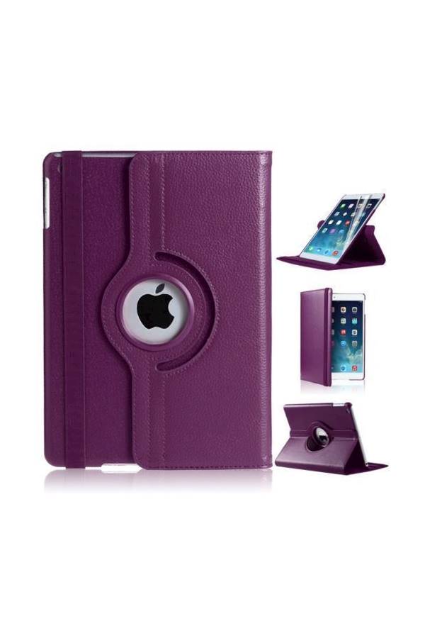 Generic - Leather 360 Degree Rotating Case Cover Stand For Apple Ipad 2 3 4 Purple - Image 1