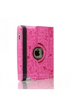 Leather 360 Degree Rotating Case Cover Stand For iPad 2 iPad 3 4 Pink