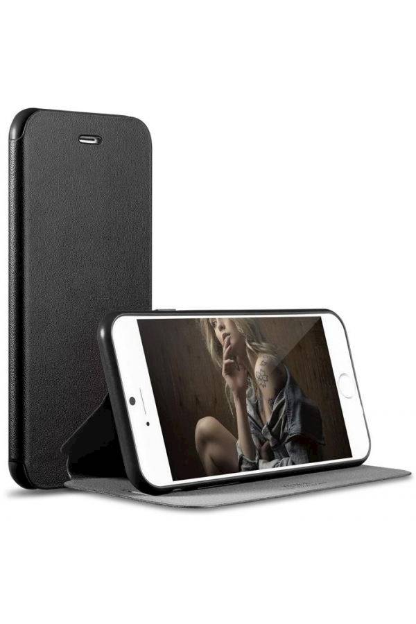 X-level Fib Flip Case Stand For Apple Iphone 6 / 6S Slim Leather Flip Standing Cover Protective Shell Resistant Against Bumps And Scratches Black - Image 3