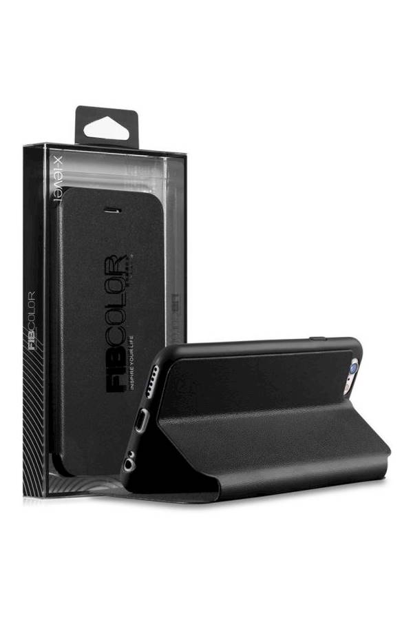 X-level Fib Flip Case Stand For Apple Iphone 6 / 6S Slim Leather Flip Standing Cover Protective Shell Resistant Against Bumps And Scratches Black - Image 4