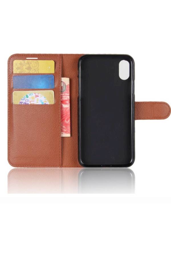Flip Case Cover For Apple iPhone XS/Apple iPhone X Brown  - Image 2