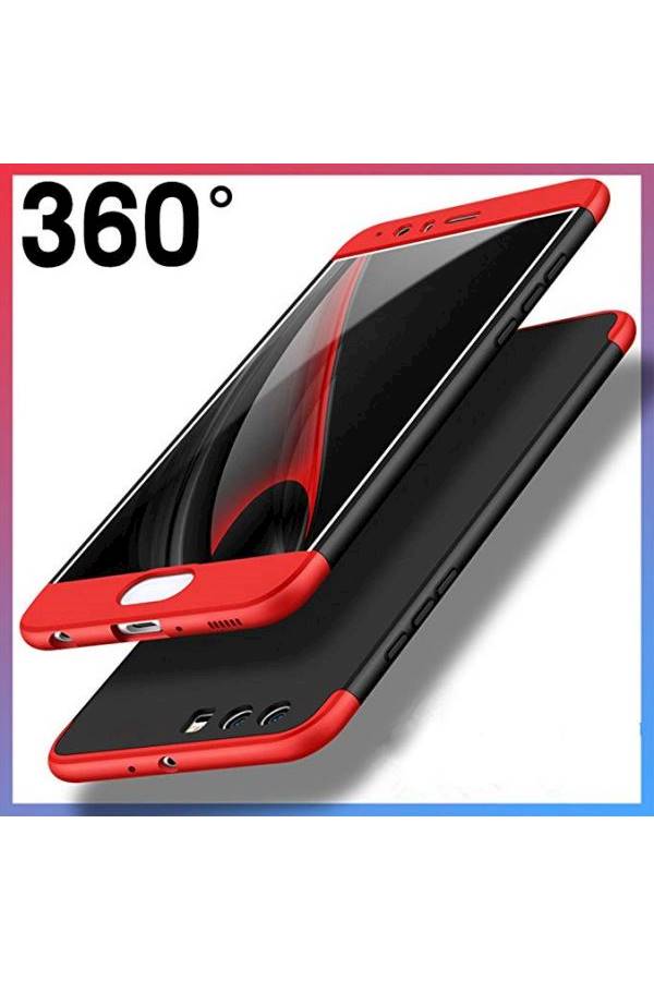 Generic - Huawei P10 plus Case 360 Degree Protection 3 in 1 Slim Cover Adamark Shockproof Shell Full Body Coverage Protection Protective Case For Huawei P10 plus Red - Image 1