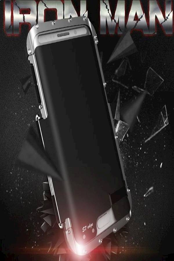 Protective Flip Cover For Samsung Galaxy S7 Edge Black/Silver