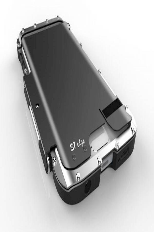 Protective Flip Cover For Samsung Galaxy S7 Edge Black/Silver