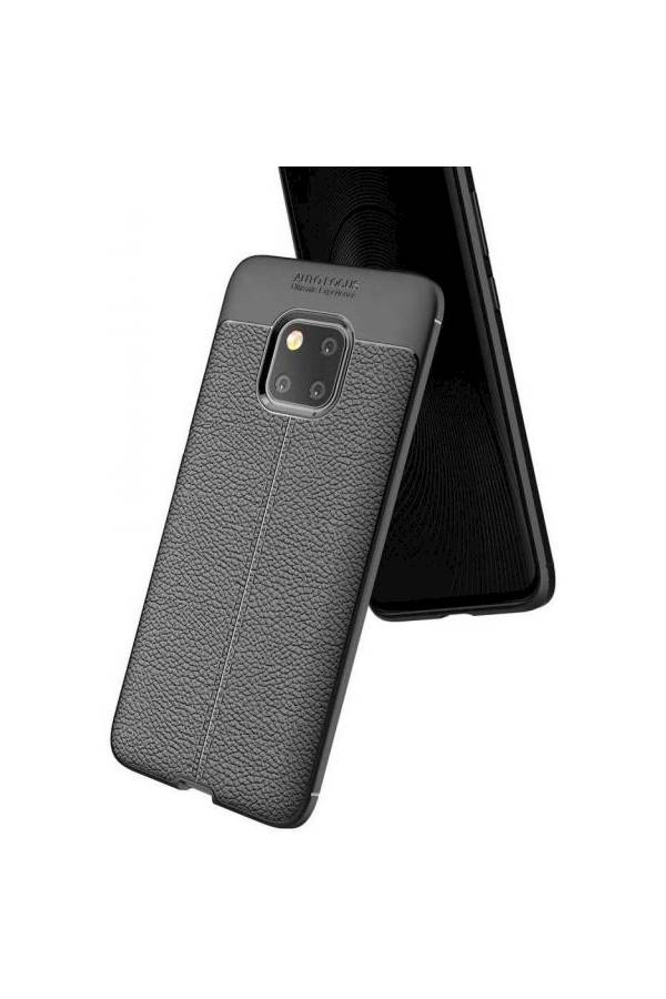 Generic - Flexible Autofocus Shock Proof Grain Soft TPU Back Case For Huawei Mate 20 Pro Cover Black - Image 1