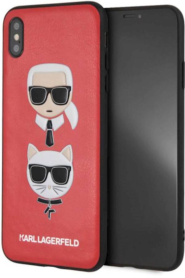 Karl Lagerfeld - Karl and Choupette Collection - PU Leather Embossed Hard Case for iPhone Xs Max - Multi Color - Image 1