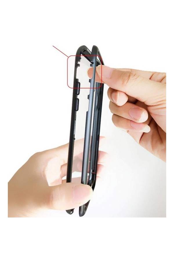 360 Degree Magnetic Case Cover For Samsung Galaxy Note 8 Black - Image 3