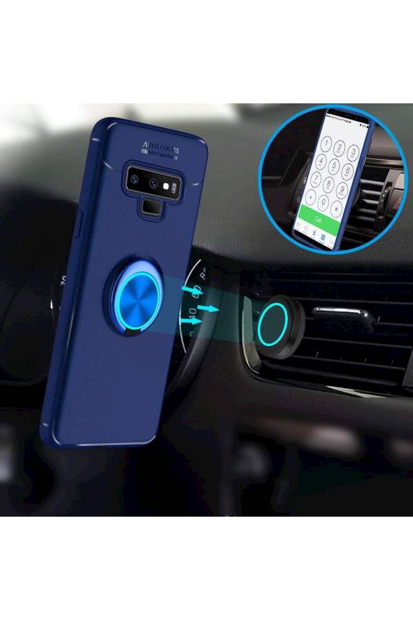 Protective Case Cover With Ring Holder For Samsung Galaxy Note 9 Blue - Image 3