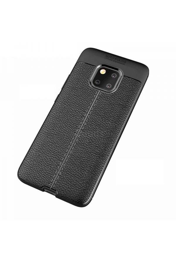 Generic - Flexible Autofocus Shock Proof Grain Soft TPU Back Case For Huawei Mate 20 Pro Cover Black - Image 1