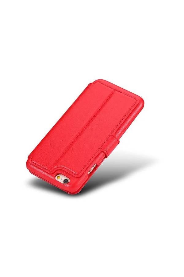 PU Leather Case For Apple iPhone6s Case Flip Stand Wallet Phone Shell Back Cover With Card Holder Red  - Image 5