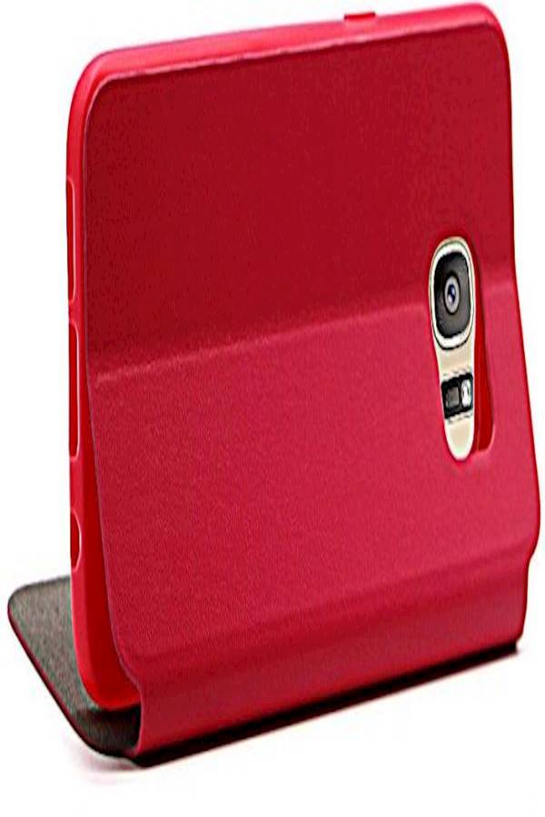 X-level Fib Flip Case Stand For Samsung S7 Slim Leather Flip Standing Cover Protective Shell Resistant Against Bumps And Scratches Pink - Image 2