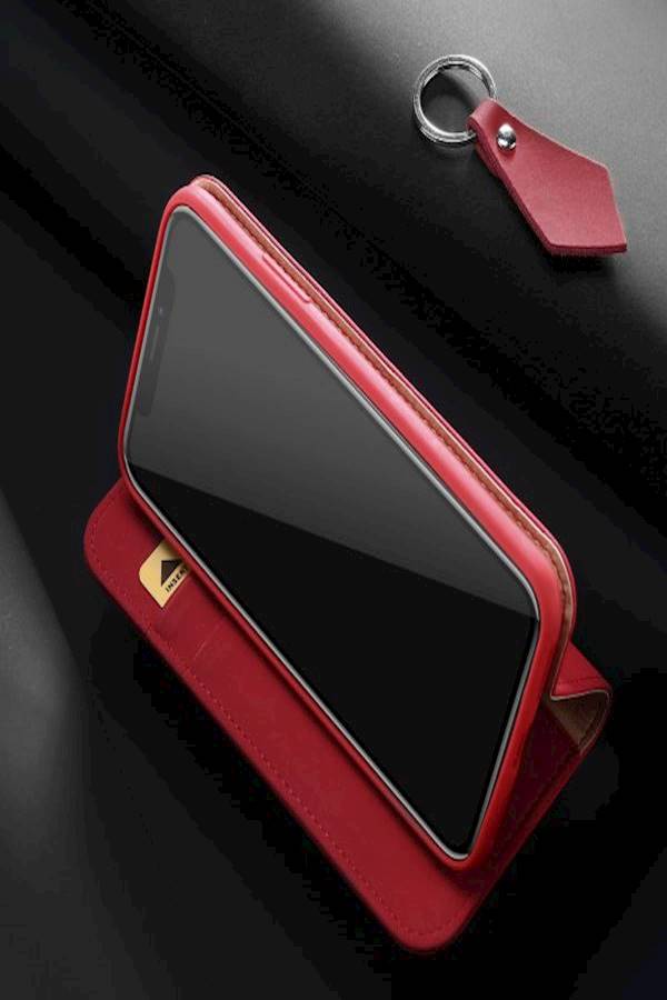 Flip Case Cover For Apple iPhone XS/X Red  - Image 4
