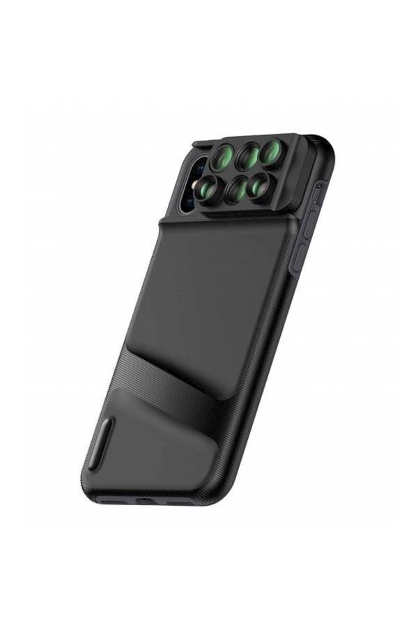 غطاء حماية واقٍ مع عدسة ماكرو واسعة الزاوية لهاتف أبل آيفون Xs أسود - Image 3