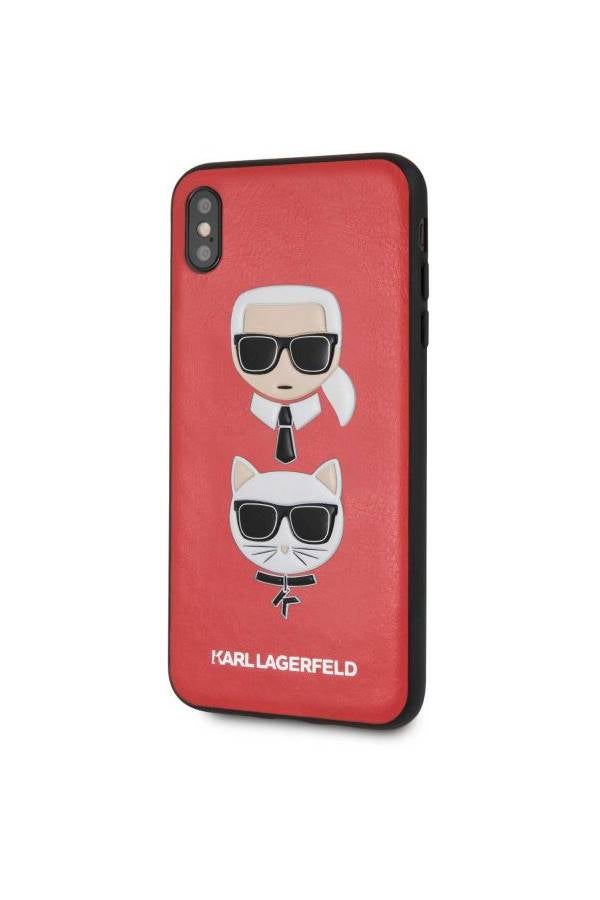 Karl Lagerfeld - Karl and Choupette Collection - PU Leather Embossed Hard Case for iPhone Xs Max - Multi Color - Image 1