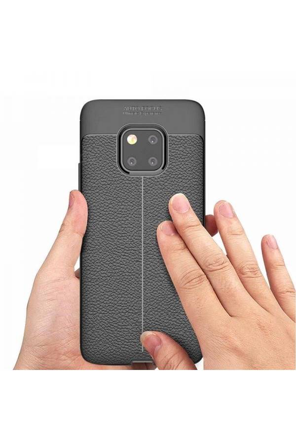 Generic - Flexible Autofocus Shock Proof Grain Soft TPU Back Case For Huawei Mate 20 Pro Cover Black - Image 1