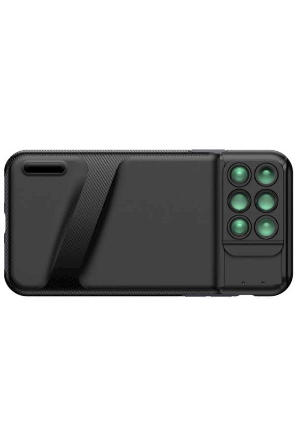 غطاء حماية واقٍ مع عدسة ماكرو واسعة الزاوية لهاتف أبل آيفون Xs أسود - Image 1