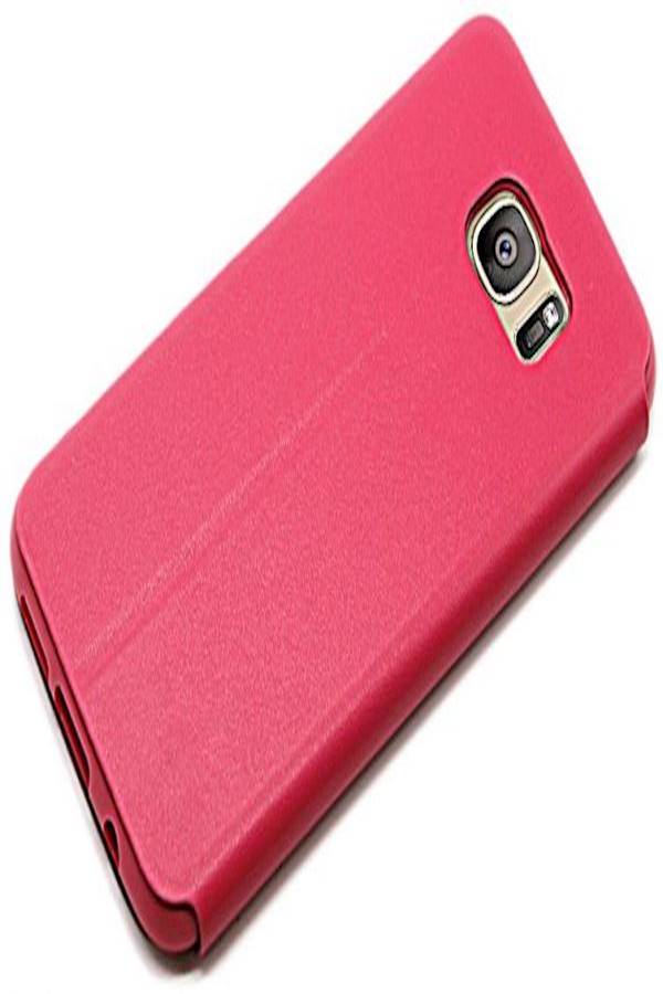 X-level Fib Flip Case Stand For Samsung S7 Slim Leather Flip Standing Cover Protective Shell Resistant Against Bumps And Scratches Pink - Image 3
