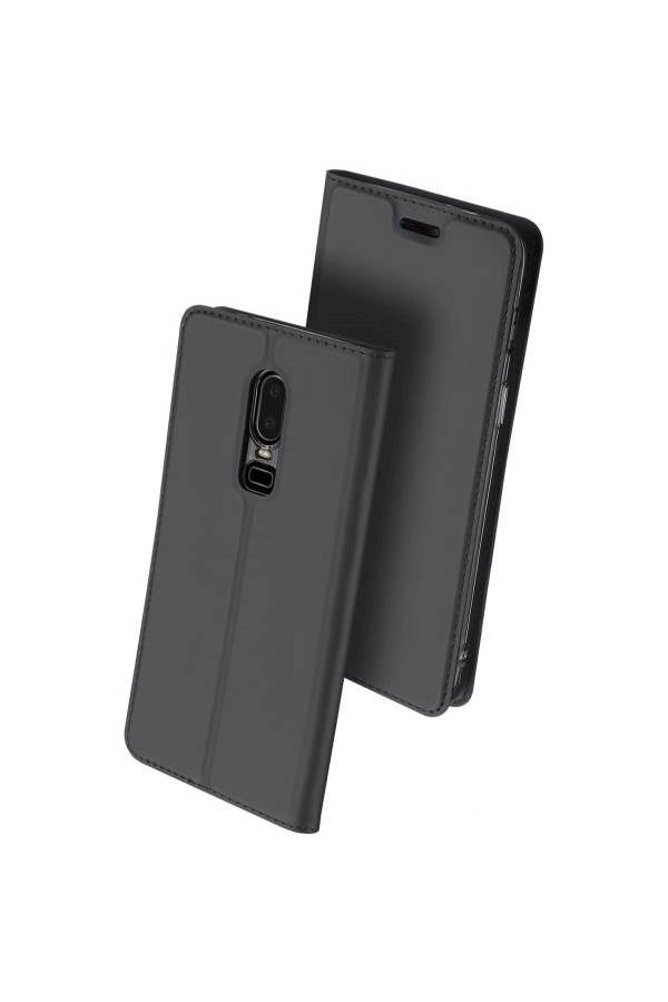 Generic - Shockproof Leather Case Cover For OnePlus 6 Black - Image 1