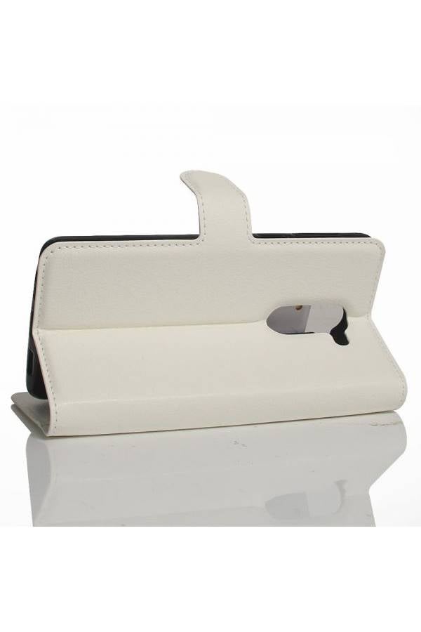 Huawei Honor 6X - PU Leather Wallet Flip Case Stand Card Holder Cover - White  - Image 5