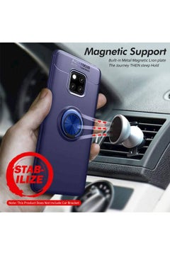 Generic Protective Case Cover With Rotating Ring For Huawei Mate 20 Pro Purple/Blue  - Image 2