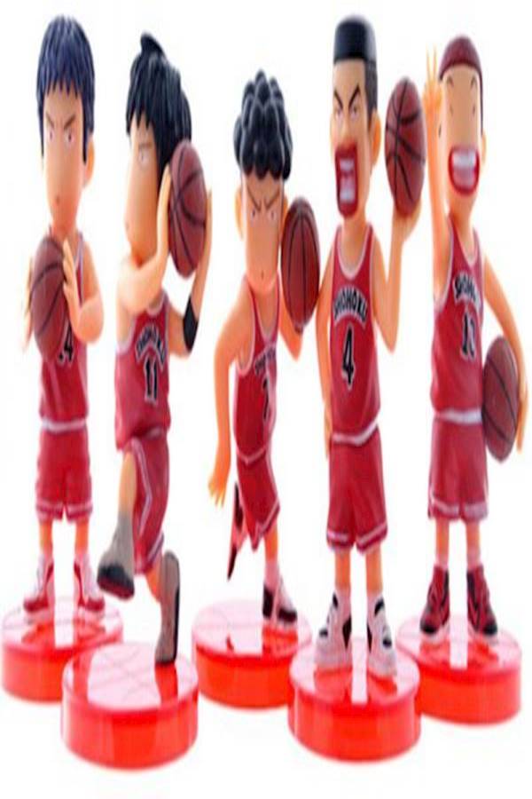 anime Shohoku Main Basketball Team Player Bag Packed 5pcs Cute PVC action Figure Model Doll Toys Gift  - Image 1