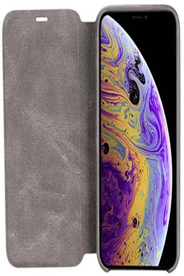 إكس ليفيل غطاء حماية قلاب لهاتف أبل آيفون XS بني غامق - Image 4