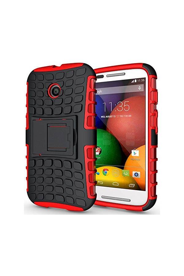 Flip Case Cover For Motorola Moto E Xt1022 Red/Black  - Image 3