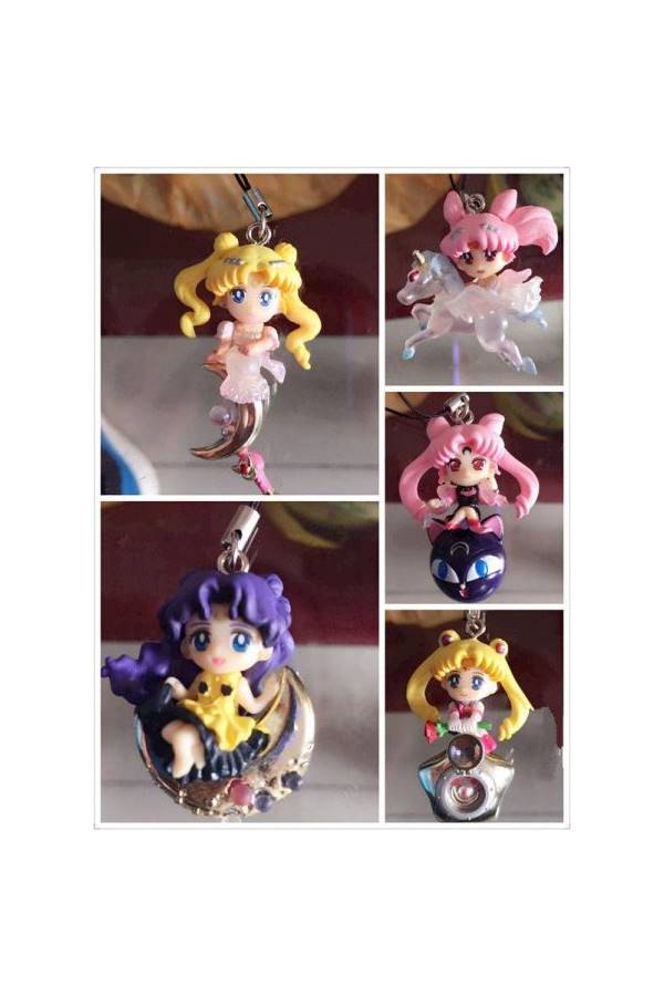 Generic - 5-Piece Twinkle Dolly Sailor Moon Keychain Set 5cm - Image 1