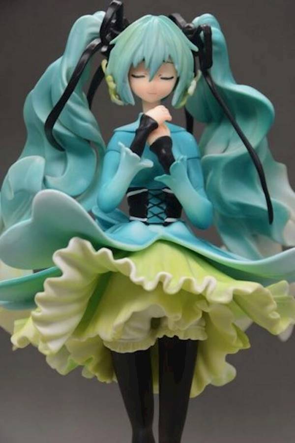Generic - Anime Girl Hatsune Miku Vocaloid Miku Long Hair Model 28cm - Image 1
