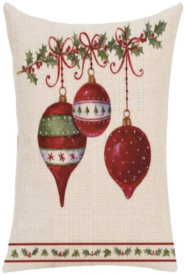 غطاء وسادة بطبعة كتابة Merry Christmas